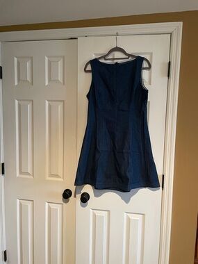 Madewell Dark Blue Sleeveless Denim A Line Dress